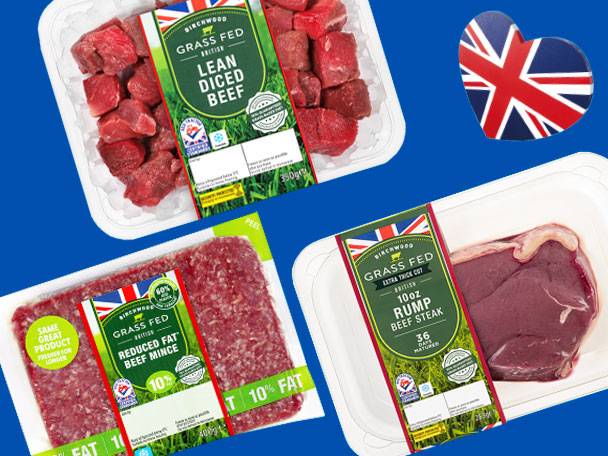 Beef: diced, mince, rump steak.