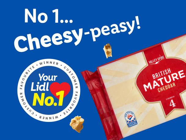 Lidl Valley Spire cheese, award-winning product.