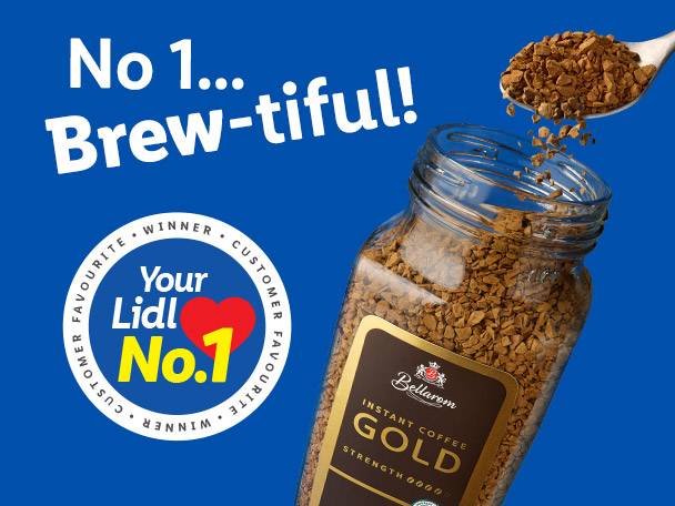 Bellarom Gold instant coffee and Lidl No.1.