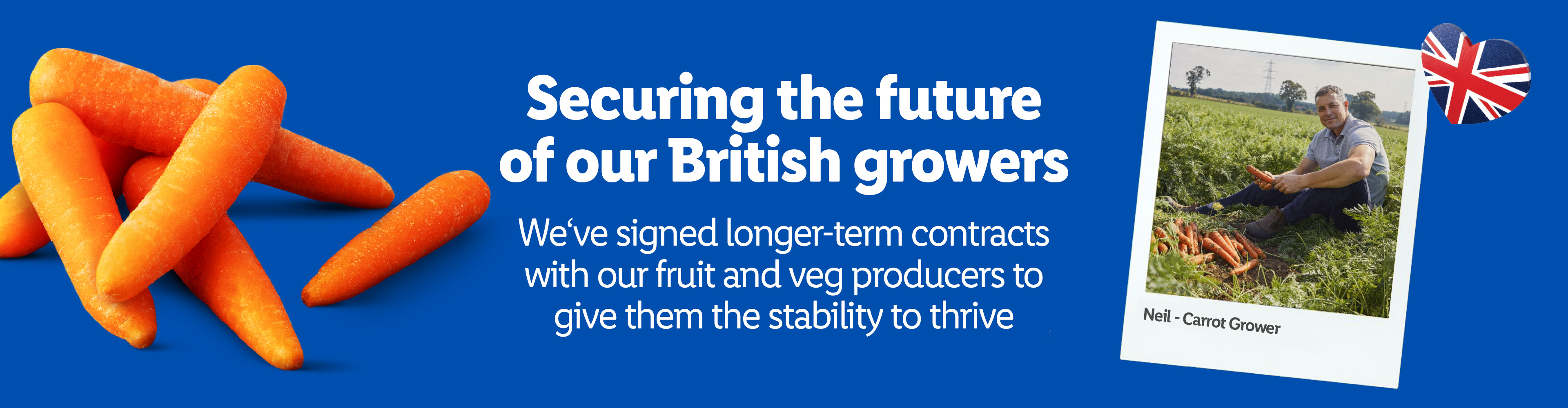 Carrots and support for British growers.
