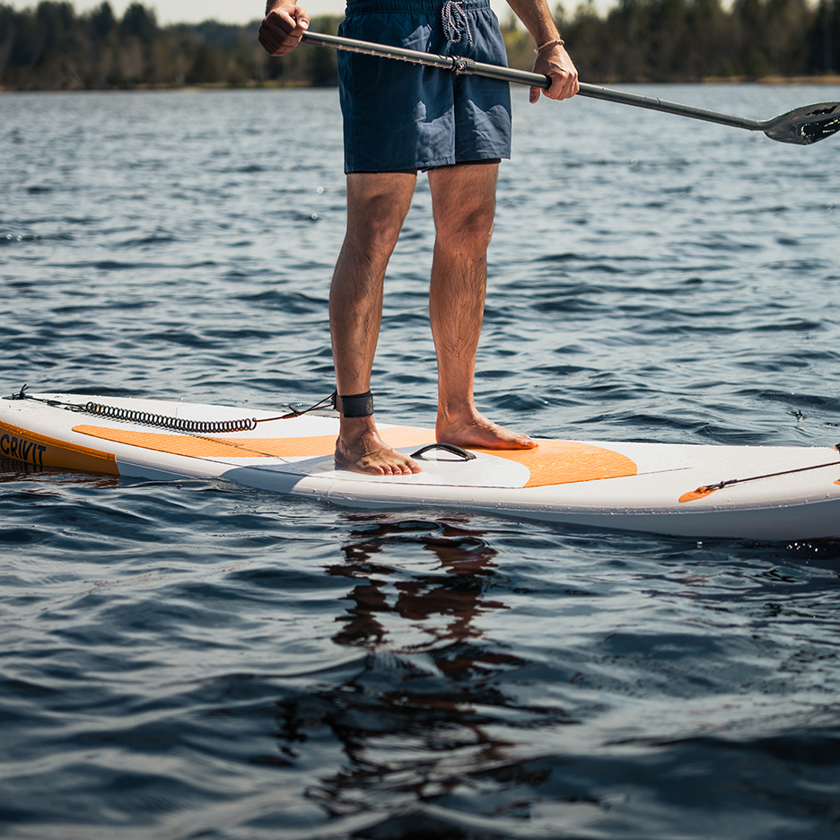 Crivit SUP board on a lake.