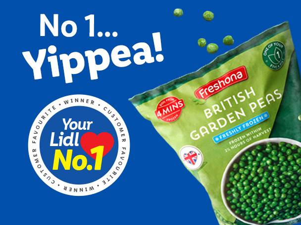 Lidl's Freshoona frozen peas.