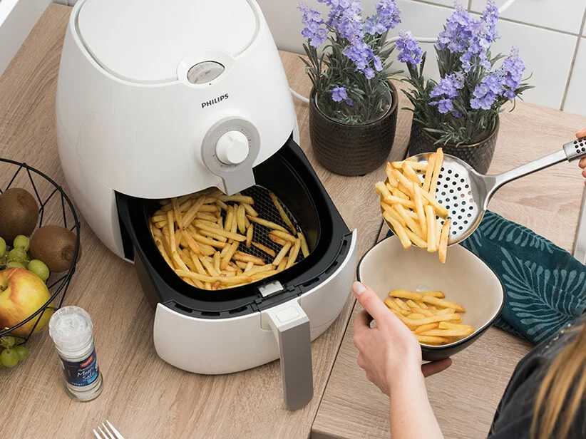 Philips air fryer and french fries.